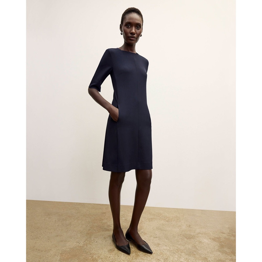 MM LaFleur The Emily‎ Dress in Dark Navy Size 8 Quiet Luxury Classic Minimalist